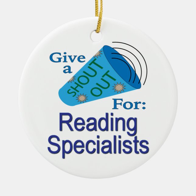 Shout for Reading Specialists Keramik Ornament (Vorne)