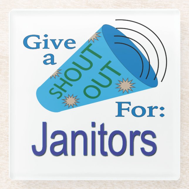 Shout für Janitors Glasuntersetzer (Vorderseite)