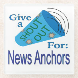 Shout für Nachrichtenankündigungen Glasuntersetzer