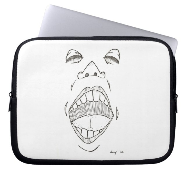 "Shout" Notebook-Sieb Laptopschutzhülle (Vorderseite)