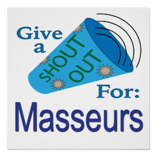 Shout Out für Masseure Poster