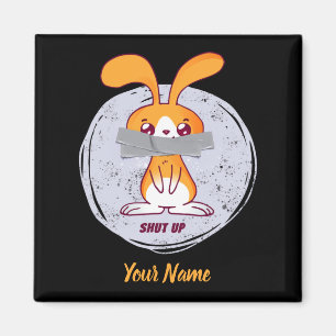 Shout Rabbit Funny Sarcastic Comic Design Magnet