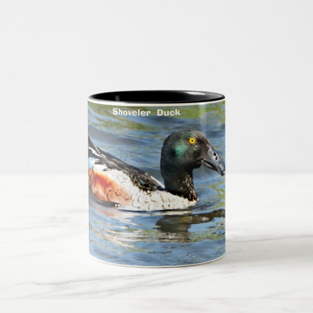 Shoveler Duck Zweifarbige Tasse (Mittel)
