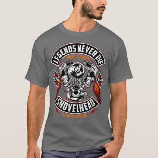 SHOVELHEAD 1966-1984 MOTOR Motorräder Oldschool C T-Shirt