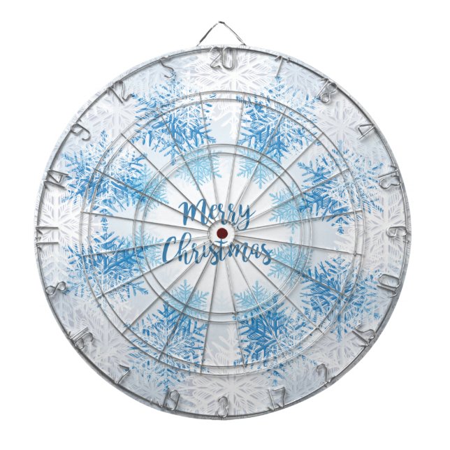 SHOW FLAKES PATTERN Frohe Weihnachten Dartscheibe (vorne)