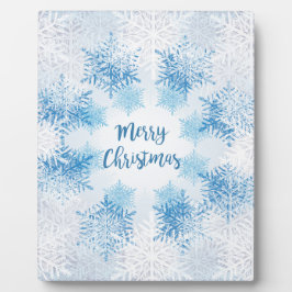 SHOW FLAKES PATTERN Frohe Weihnachten Fotoplatte