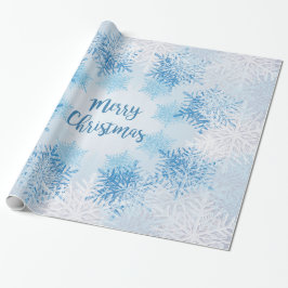 SHOW FLAKES PATTERN Frohe Weihnachten Geschenkpapier