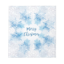 SHOW FLAKES PATTERN Frohe Weihnachten Notizblock