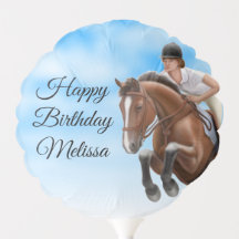 Show Jumping Pferde Reittier Geburtstagsballon