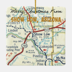 Show Low Arizona Karte Keramikornament