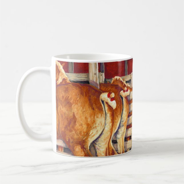 Show-Mädchen - belgische Pferde Tasse (Links)