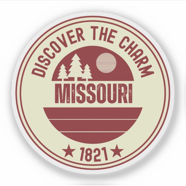 Show Me Staat - Missouri Gift Idea Aufkleber (Vorderseite)