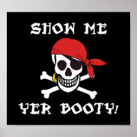 Show Me Yer Hintern - Funny Adult Piratenflagge Sp