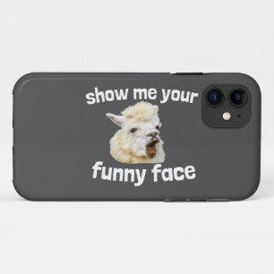 Show me your funny face lachendes Alpaka Lama Case-Mate iPhone Hülle