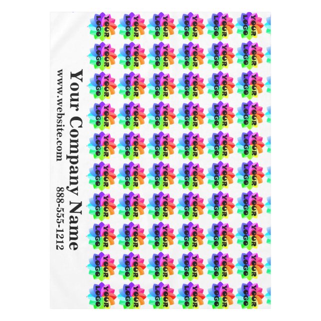 Show Tableclout Custom Logo Business Tischdecke (Vorderseite)