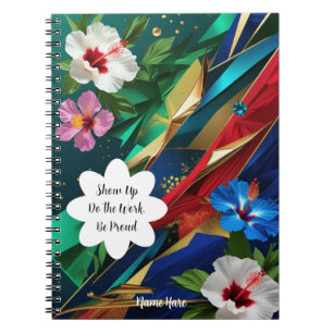 Show up Do Work Be Stolud - Personalisiert Motiva Notizblock