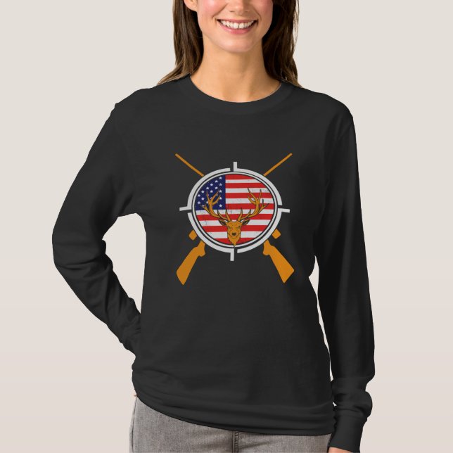 Show Your Passion for Hunting and America with thi T-Shirt (Vorderseite)