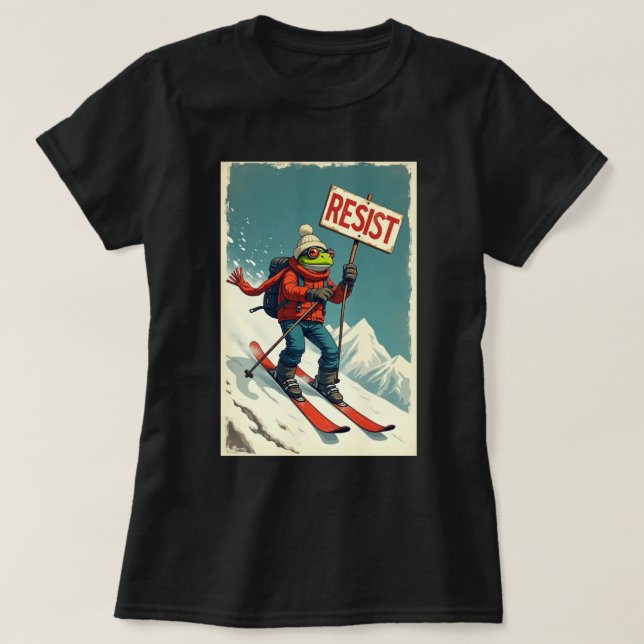 Show your unique style with this fun and bold frog T-Shirt (Design vorne)