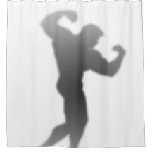 Show-Zeit - lustige Bodybuilder-Mann-Silhouette
