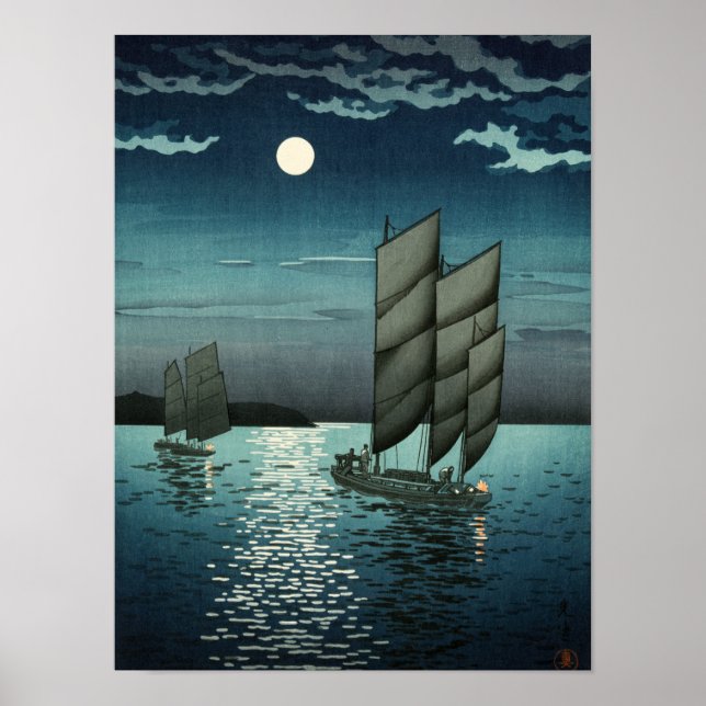 Showa Era, Boot von Tsuchiya Koitsu Poster (Vorne)