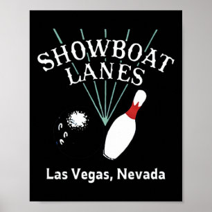 Showboat Lanes Bowling Retro Vintage Las Vegas Kas Poster