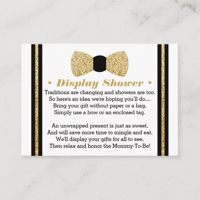 Showcard, Kleiner Mann, Krawatte Bow Begleitkarte (Vorderseite)