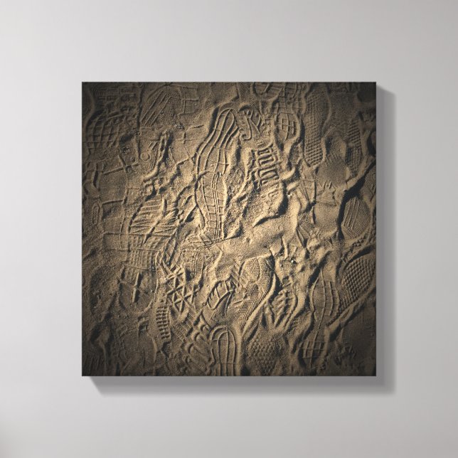 Showdrucke im Sand Leinwanddruck (Vorderseite)