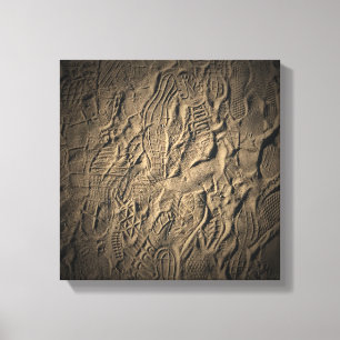 Showdrucke im Sand Leinwanddruck