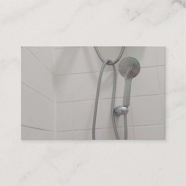 Shower bath bathroom business card visitenkarte (Vorderseite)