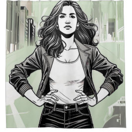 SHOWER CURTAIN - LA CHICA BRAVA - "FIERCE" DUSCHVORHANG