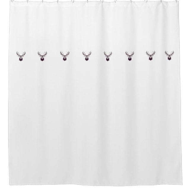 Shower curtain with deer / Duschvorhang mit Hirsch (Vorderseite)