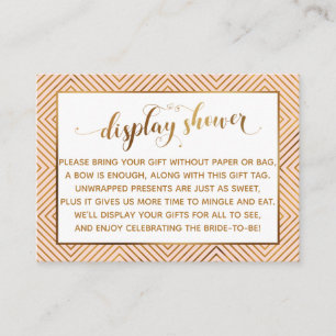 Shower Hearts Gold Script Blush Tag Begleitkarte