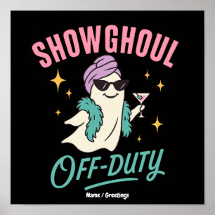 Showghoul Außer Dienst Retro Halloween Glamour Gei Poster
