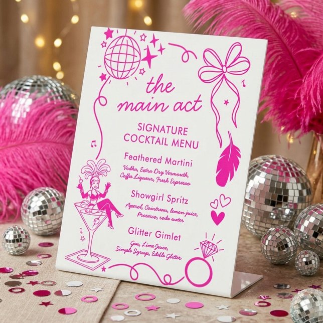 Showgirl Era Bachelorette Party Signature Drink  Sockelschild (Von Creator hochgeladen)