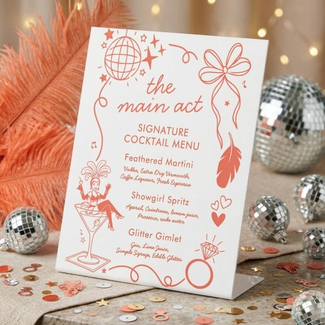 Showgirl Era Bachelorette Party Signature Drink  Sockelschild (Von Creator hochgeladen)