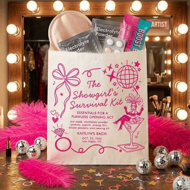 Showgirl Era Bachelorette Party Survival Kit Geschenktütchen (Von Creator hochgeladen)