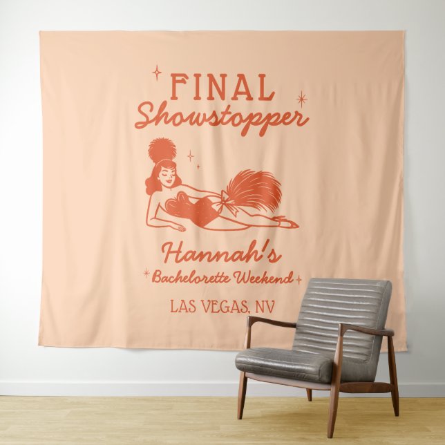 Showgirl Final Showstopper Bachelorette Backdrop Wandteppich (Beispiel (Horizontal))