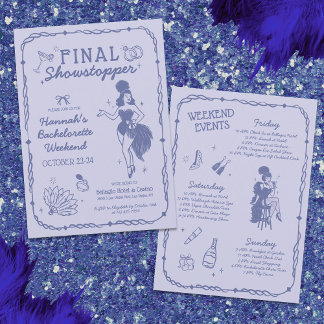 Showgirl Final Showstopper Bachelorette Einladung