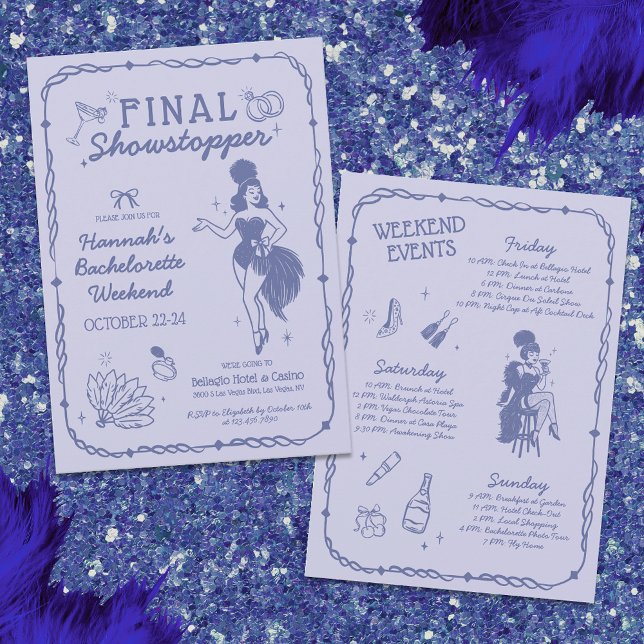 Showgirl Final Showstopper Bachelorette Einladung (Von Creator hochgeladen)