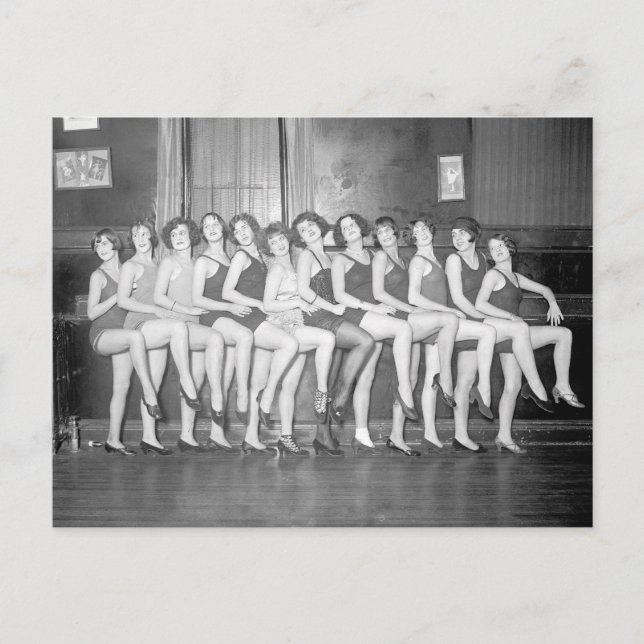 Showgirls, 1924 postkarte (Vorderseite)