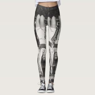 Showgirls auf Affenbars, spielerisches Design. Leggings