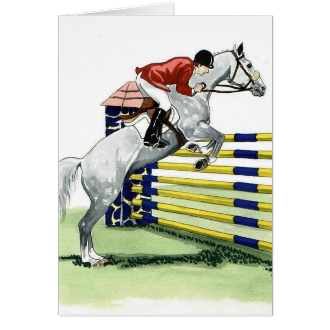 Showjumping blaue und gelbe vertikale PFERDEkunst (Vorne)