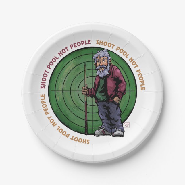 Showpool Nicht Personen Pappteller (Vorderseite)