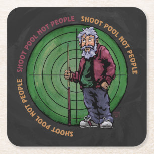 Showpool Nicht Personen Rechteckiger Pappuntersetzer