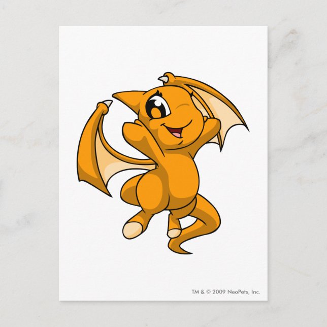 Shoyru Orange Postkarte (Vorderseite)