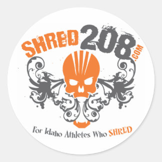 SHRED208.COM RUNDER AUFKLEBER