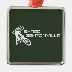 Shred Bentonville Arkansas Mountain Biking Ornament Aus Metall