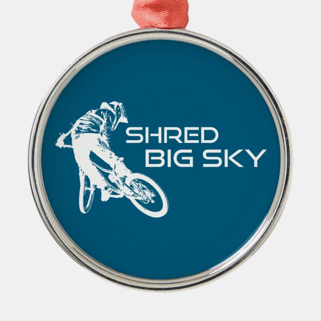 Shred Big Sky Montana Ornament Aus Metall (Vorne)