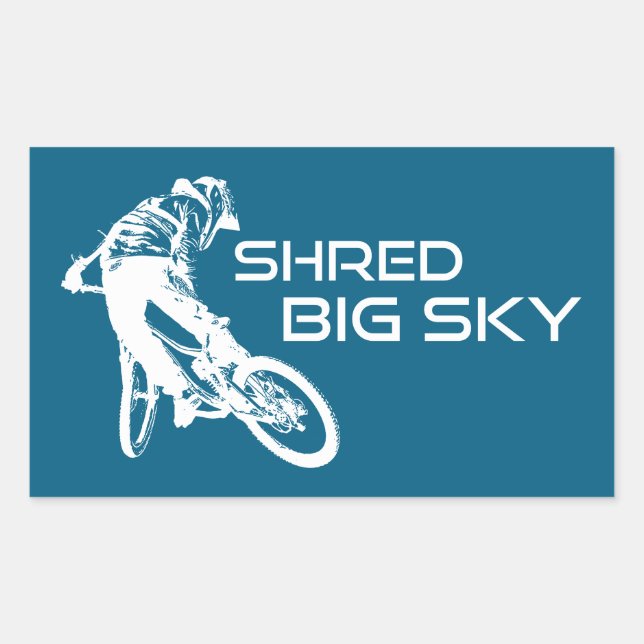 Shred Big Sky Montana Rechteckiger Aufkleber (Vorderseite)