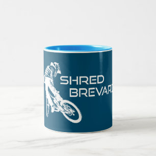 Shred Brevard North Carolina Mountain Biking Zweifarbige Tasse
